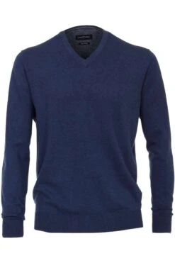 Casa Moda Herren Pullover V-Ausschnitt Blau