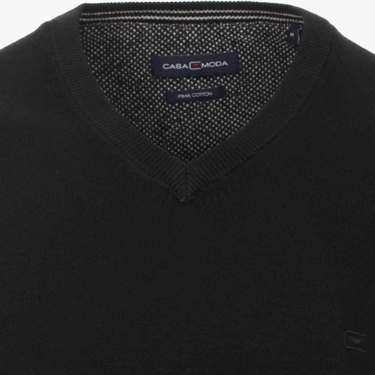 Casa Moda Herren Pullover V-Ausschnitt Schwarz 4 Casa Moda Herren Pullover V-Ausschnitt Schwarz – Bild 2