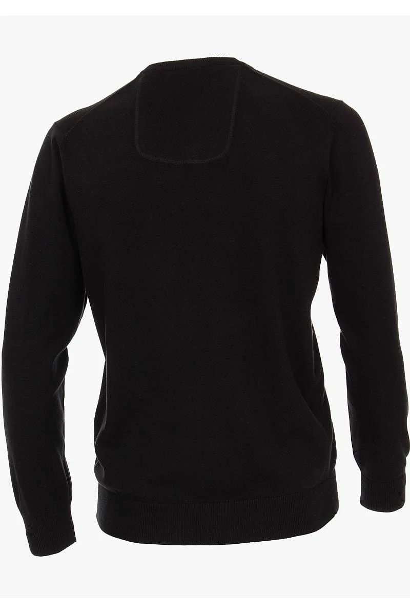 Casa Moda Herren Pullover V-Ausschnitt Schwarz 5 Casa Moda Herren Pullover V-Ausschnitt Schwarz – Bild 3