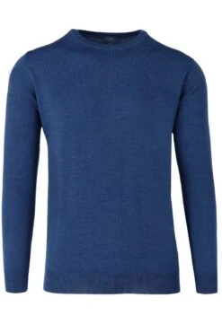 OLYMP Modern Fit Herren Pullover Rundhals Blau