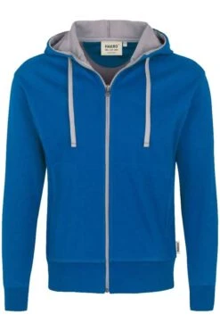 HAKRO Comfort Fit Sweatjacke Mit KapuzeZip Royal/silber
