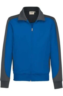 HAKRO 477 Comfort Fit SweatjackeZip Royal/anthrazit