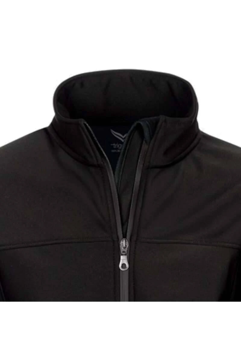 TRIGEMA Comfort Fit Herren SoftshelljackeStehkragen Schwarz 4 TRIGEMA Comfort Fit Herren SoftshelljackeStehkragen Schwarz – Bild 2