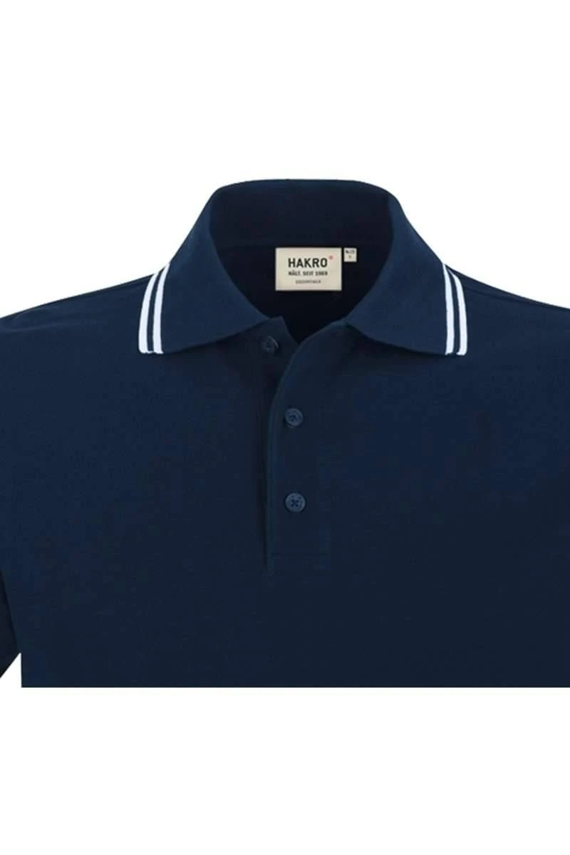 HAKRO 805 Regular Fit Poloshirt Dunkelblau/weiss, Zweifarbig 4 HAKRO 805 Regular Fit Poloshirt Dunkelblau/weiss, Zweifarbig – Bild 2