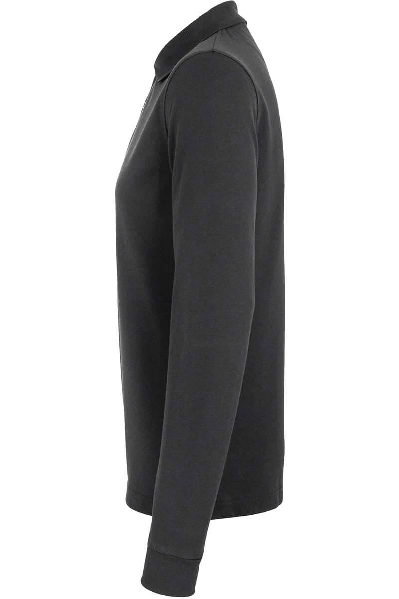 HAKRO 815 Comfort Fit Longsleeve Poloshirt Karbongrau, Einfarbig 5 HAKRO 815 Comfort Fit Longsleeve Poloshirt Karbongrau, Einfarbig – Bild 3