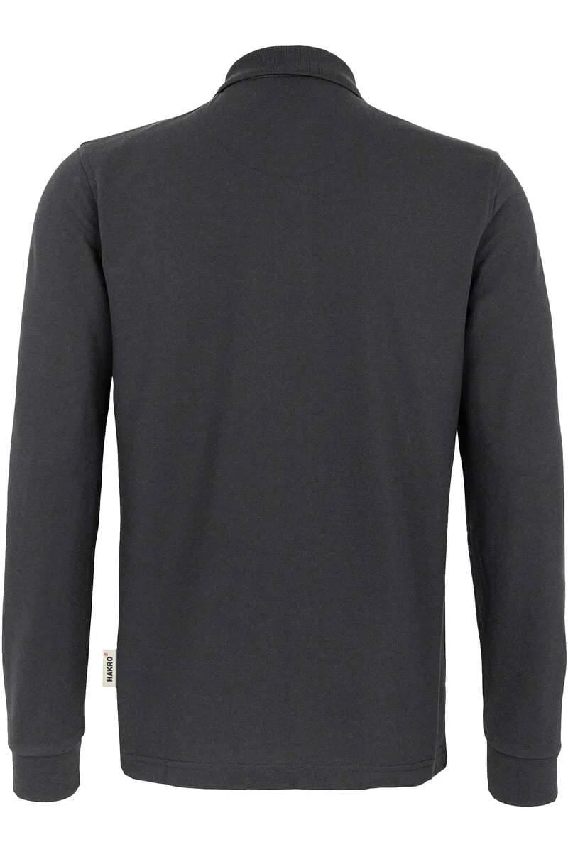 HAKRO 815 Comfort Fit Longsleeve Poloshirt Karbongrau, Einfarbig 6 HAKRO 815 Comfort Fit Longsleeve Poloshirt Karbongrau, Einfarbig – Bild 4