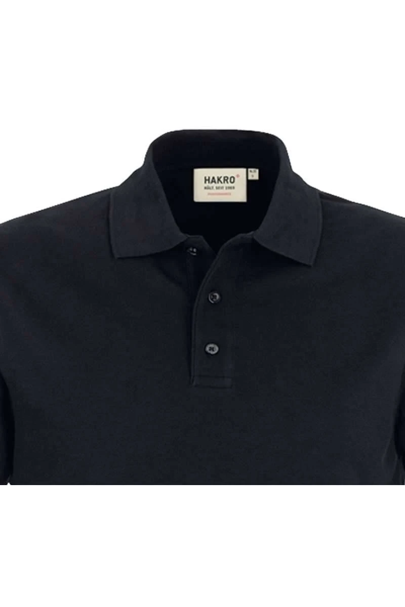 HAKRO 816 Comfort Fit Poloshirt Schwarz, Einfarbig 4 HAKRO 816 Comfort Fit Poloshirt Schwarz, Einfarbig – Bild 2