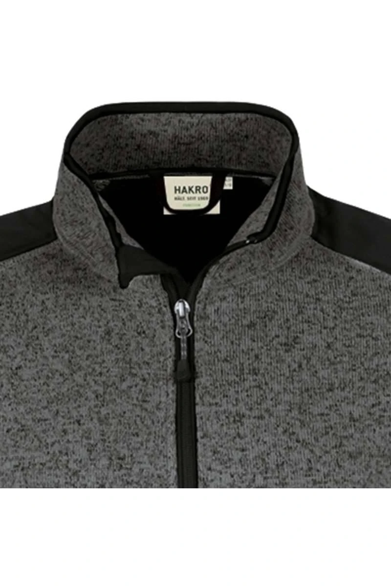 HAKRO 836 Regular Fit Herren Fleecejacke Zip Anthrazit 4 HAKRO 836 Regular Fit Herren Fleecejacke Zip Anthrazit – Bild 2