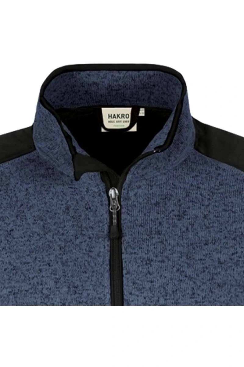 HAKRO 836 Regular Fit Herren Fleecejacke Zip Marine 4 HAKRO 836 Regular Fit Herren Fleecejacke Zip Marine – Bild 2