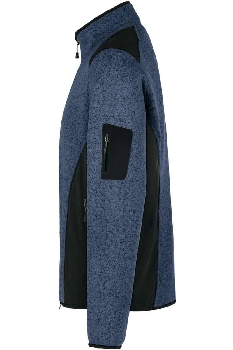 HAKRO 836 Regular Fit Herren Fleecejacke Zip Marine 5 HAKRO 836 Regular Fit Herren Fleecejacke Zip Marine – Bild 3