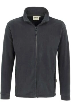 HAKRO 840 Regular Fit Herren Fleecejacke Zip Anthrazit
