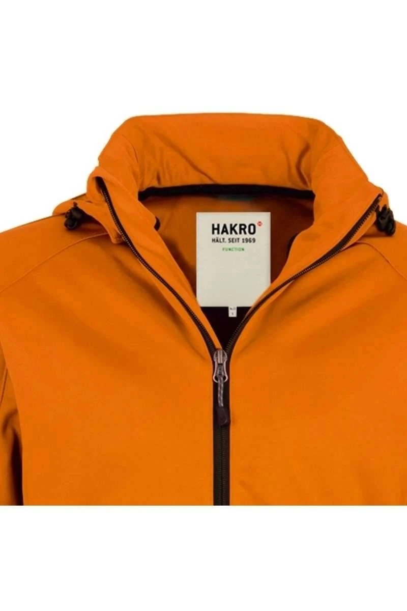HAKRO 848 Regular Fit Herren SoftshelljackeZip Orange 4 HAKRO 848 Regular Fit Herren SoftshelljackeZip Orange – Bild 2