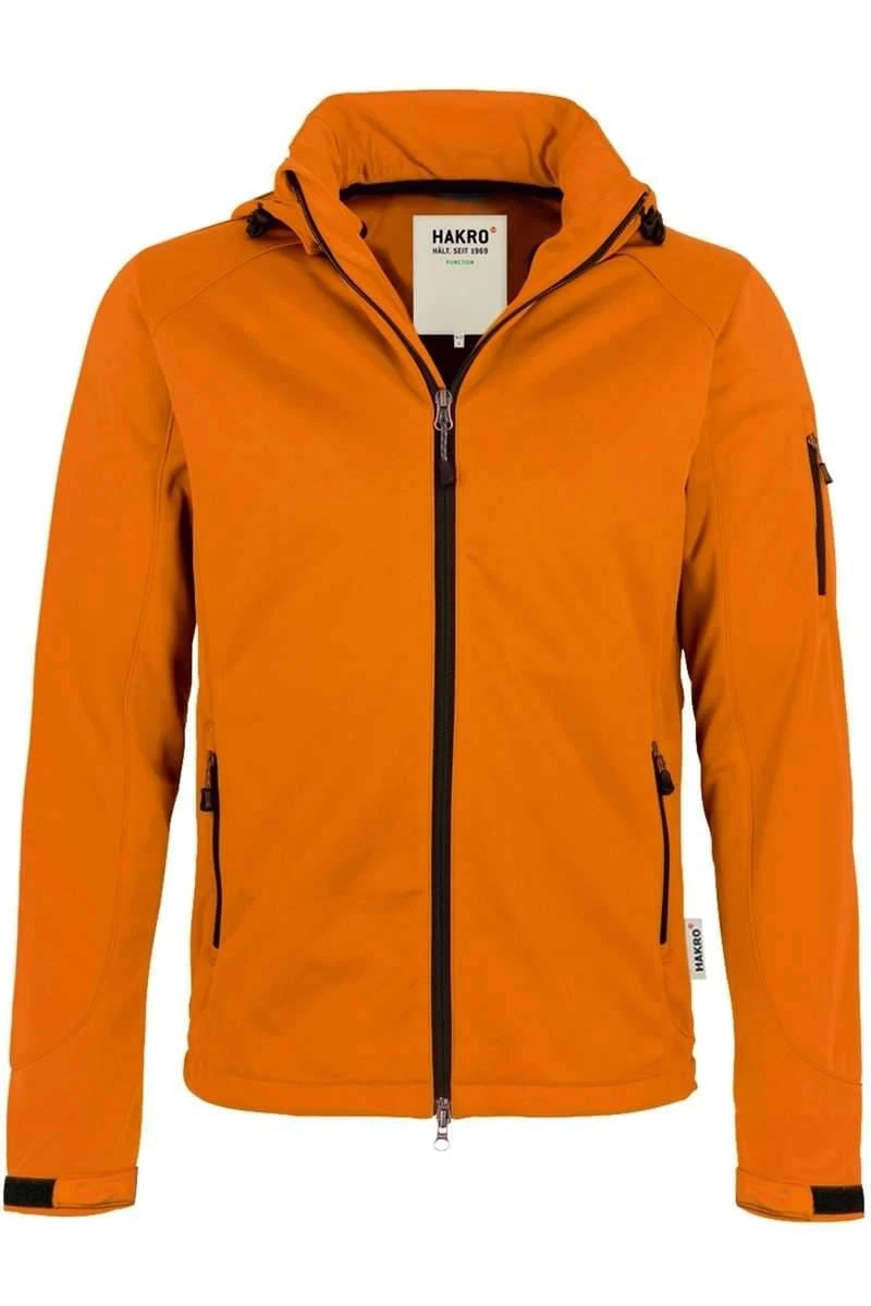 HAKRO 848 Regular Fit Herren SoftshelljackeZip Orange 3 HAKRO 848 Regular Fit Herren SoftshelljackeZip Orange