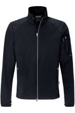HAKRO 856 Regular Fit Herren SoftshelljackeZip Schwarz