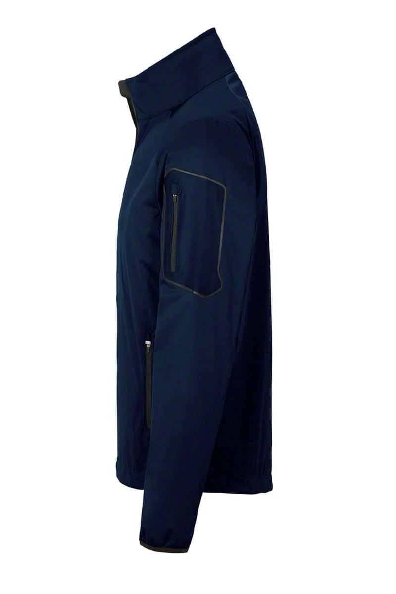 HAKRO 856 Regular Fit Herren SoftshelljackeZip Nachtblau 5 HAKRO 856 Regular Fit Herren SoftshelljackeZip Nachtblau – Bild 3