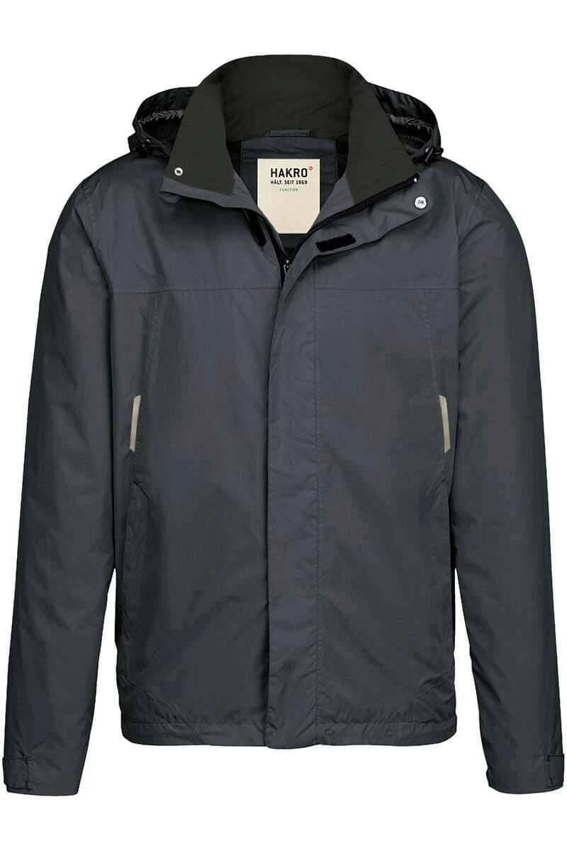 HAKRO 862 Regular Fit RegenjackeKapuze Anthrazit 3 HAKRO 862 Regular Fit RegenjackeKapuze Anthrazit