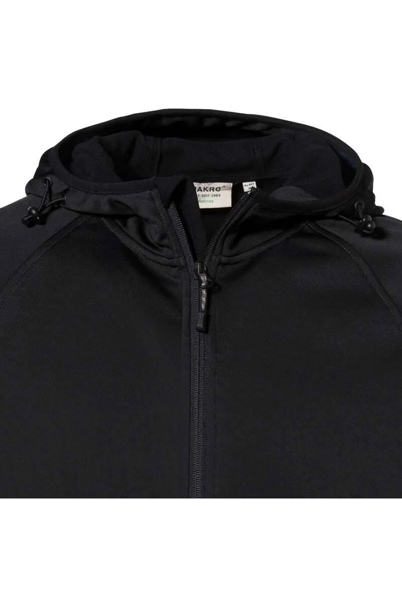 HAKRO 863 Regular Fit Herren ÜbergangsjackeKapuze Schwarz 4 HAKRO 863 Regular Fit Herren ÜbergangsjackeKapuze Schwarz – Bild 2