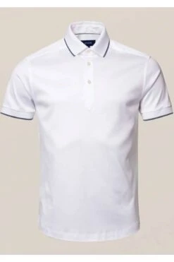 ETON Slim Fit Poloshirt Weiss, Einfarbig