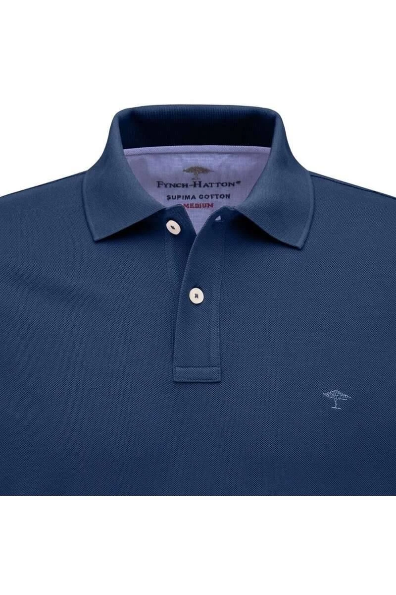 Fynch-Hatton Casual Fit Poloshirt Nachtblau, Einfarbig 4 Fynch-Hatton Casual Fit Poloshirt Nachtblau, Einfarbig – Bild 2