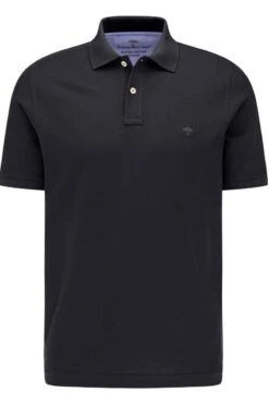 Fynch-Hatton Casual Fit Poloshirt Schwarz, Einfarbig