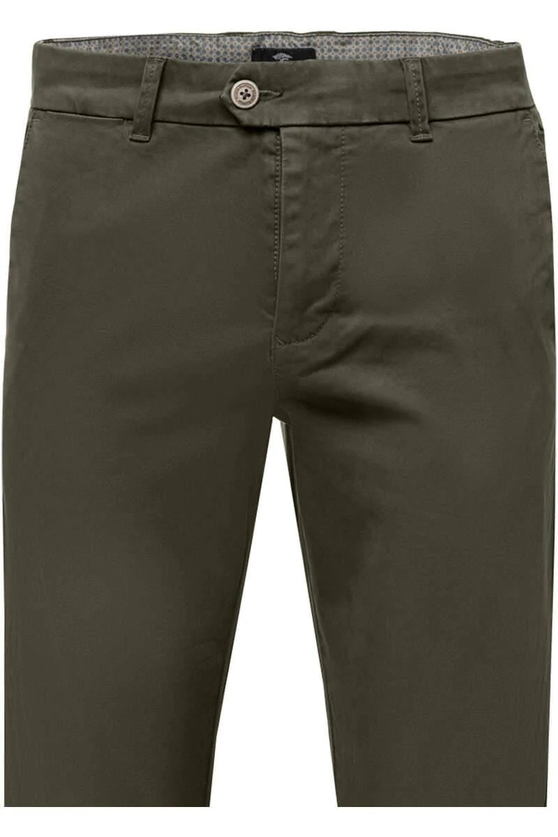 Fynch-Hatton Modern Fit Herren Chino Olive,Einfarbig 4 Fynch-Hatton Modern Fit Herren Chino Olive,Einfarbig – Bild 2