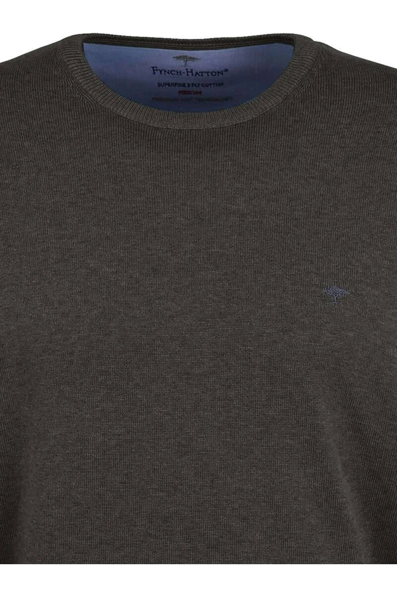 Fynch-Hatton Herren Pullover Rundhals Schwarz 4 Fynch-Hatton Herren Pullover Rundhals Schwarz – Bild 2
