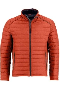 Fynch-Hatton Casual Fit Herren SteppjackeZip Orange/rot