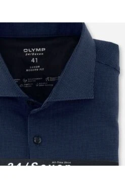 OLYMP Luxor Modern Fit Longsleeve Poloshirt Marine, Gemustert 7 OLYMP Luxor Modern Fit Longsleeve Poloshirt Marine, Gemustert -Pullover Geschäft 1214 14 18 1 800 1200x1200