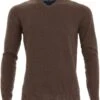 Marvelis Herren Pullover V-Ausschnitt Braun