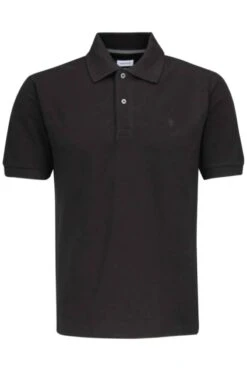 Seidensticker Regular Fit Poloshirt Schwarz, Einfarbig