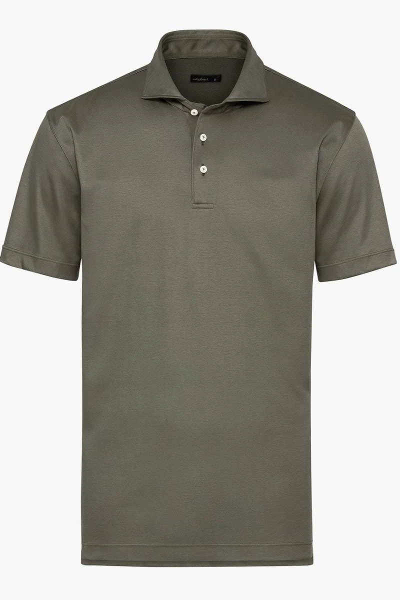 Van Laack Meisterwerk Tailor Fit Poloshirt Grün, Einfarbig 3 Van Laack Meisterwerk Tailor Fit Poloshirt Grün, Einfarbig