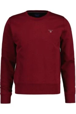 GANT Regular Fit Herren Pullover Rundhals Plum