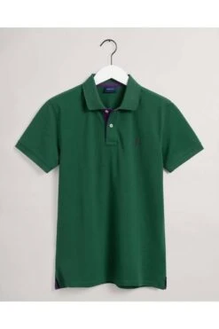 GANT Regular Fit Poloshirt Grün, Einfarbig