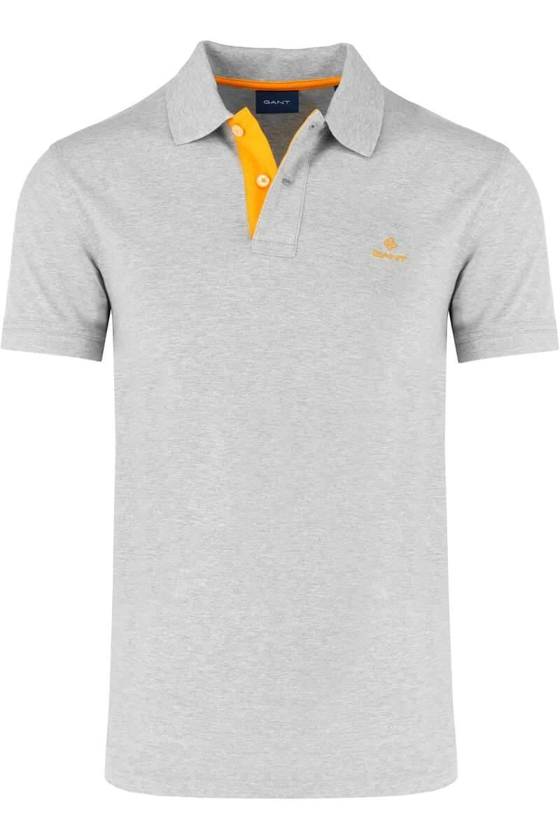 GANT Regular Fit Poloshirt Hellgrau, Melange 3 GANT Regular Fit Poloshirt Hellgrau, Melange