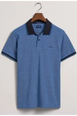 GANT Regular Fit Poloshirt Hellblau, Einfarbig