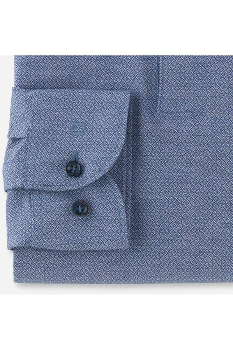 OLYMP Level Five 24/Seven Body Fit Longsleeve Poloshirt Royal, Gemustert 5 OLYMP Level Five 24/Seven Body Fit Longsleeve Poloshirt Royal, Gemustert – Bild 3