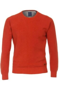 Redmond Regular Fit Herren Pullover Rundhals Orange