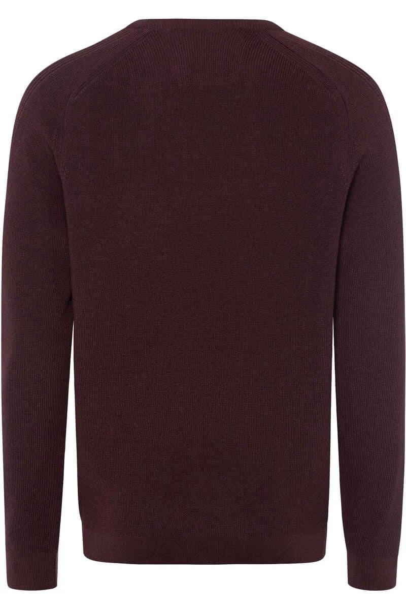 Brax Modern Fit Herren Pullover Rundhals Dunkelrot 6 Brax Modern Fit Herren Pullover Rundhals Dunkelrot – Bild 4