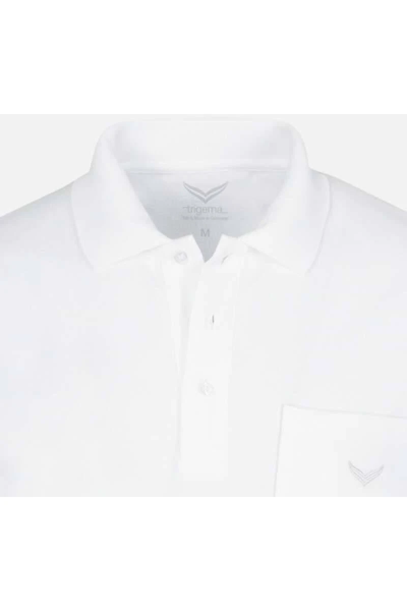 TRIGEMA Comfort Fit Longsleeve Poloshirt Weiss, Einfarbig 4 TRIGEMA Comfort Fit Longsleeve Poloshirt Weiss, Einfarbig – Bild 2