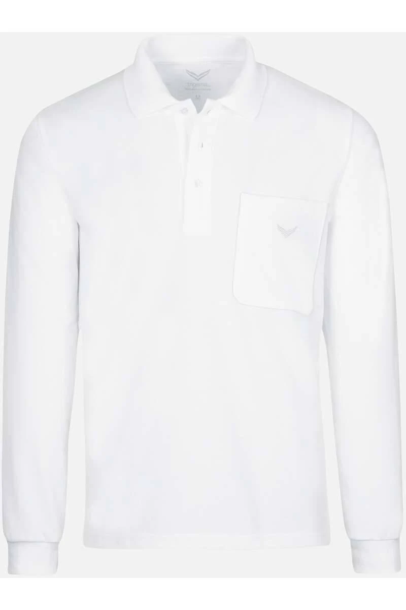 TRIGEMA Comfort Fit Longsleeve Poloshirt Weiss, Einfarbig 3 TRIGEMA Comfort Fit Longsleeve Poloshirt Weiss, Einfarbig