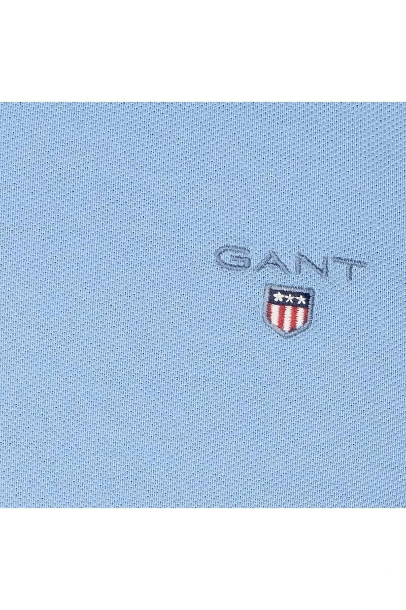 GANT Original Regular Fit Poloshirt Hellblau, Einfarbig 5 GANT Original Regular Fit Poloshirt Hellblau, Einfarbig – Bild 3
