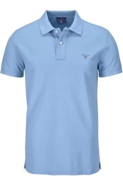 GANT Original Regular Fit Poloshirt Hellblau, Einfarbig