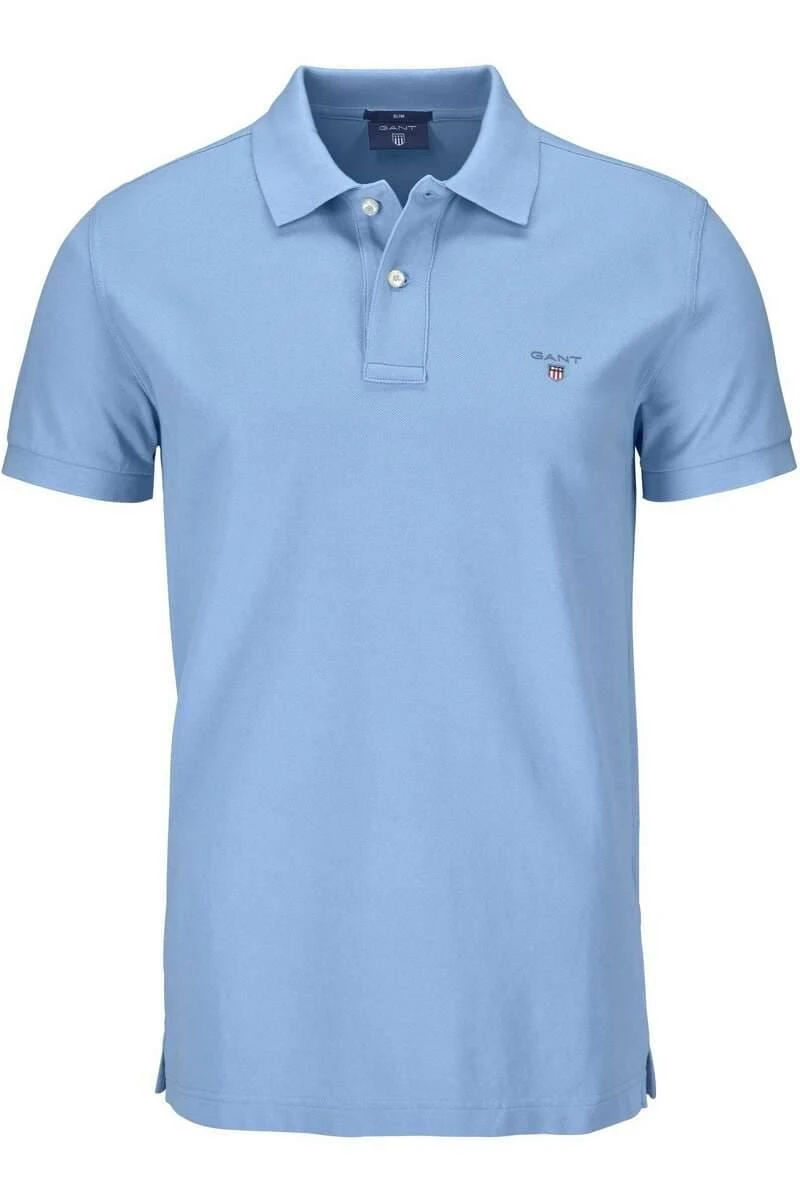 GANT Original Regular Fit Poloshirt Hellblau, Einfarbig 3 GANT Original Regular Fit Poloshirt Hellblau, Einfarbig