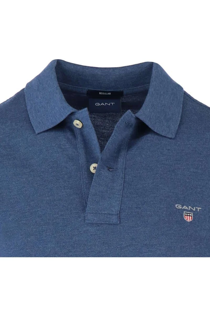 GANT Regular Fit Poloshirt Marine, Einfarbig 4 GANT Regular Fit Poloshirt Marine, Einfarbig – Bild 2