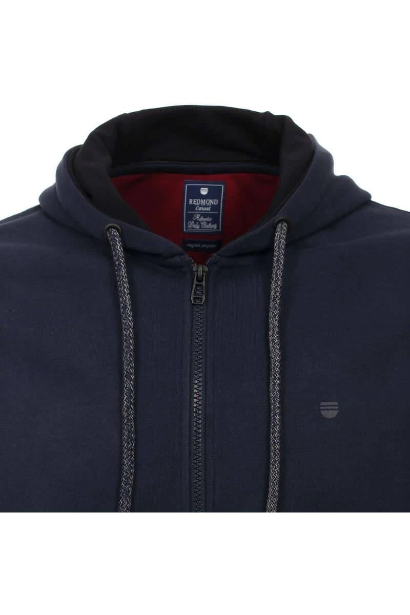 Redmond Casual Regular Fit Sweatjacke Mit KapuzeZip Blau 4 Redmond Casual Regular Fit Sweatjacke Mit KapuzeZip Blau – Bild 2
