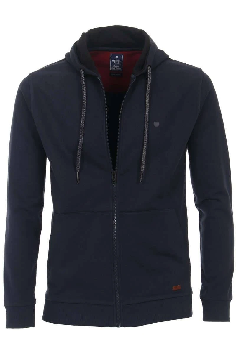 Redmond Casual Regular Fit Sweatjacke Mit KapuzeZip Blau 3 Redmond Casual Regular Fit Sweatjacke Mit KapuzeZip Blau