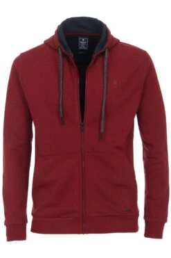 Redmond Casual Regular Fit Sweatjacke Mit KapuzeZip Rot