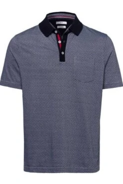 Brax Modern Fit Poloshirt Ocean, Gemustert