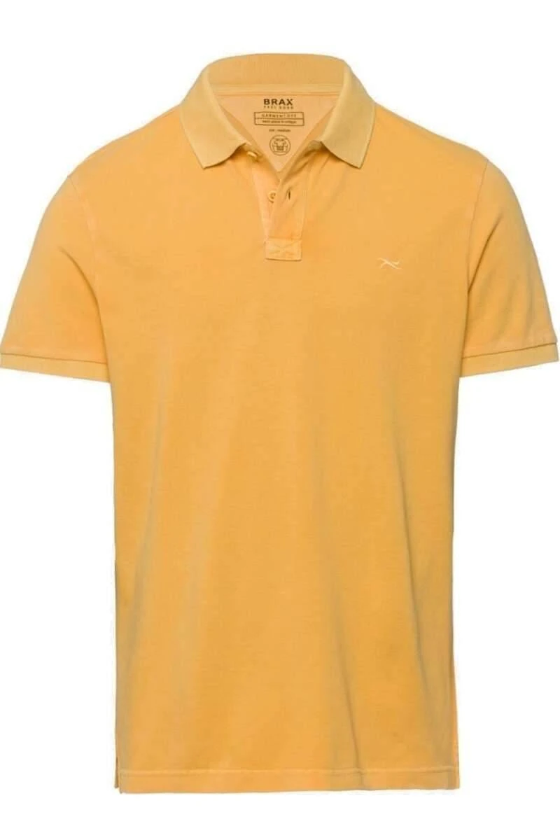 Brax Modern Fit Poloshirt Gelb, Einfarbig 3 Brax Modern Fit Poloshirt Gelb, Einfarbig
