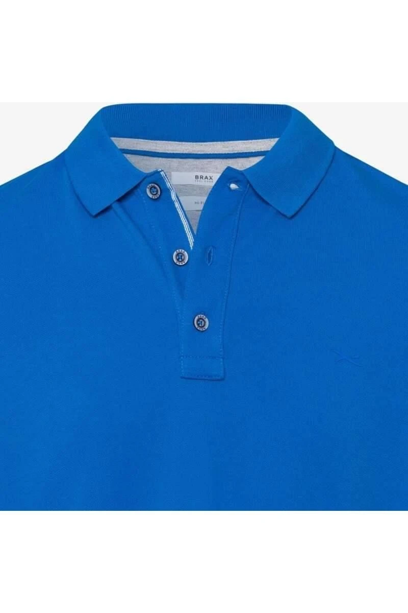 Brax Casual Modern Fit Poloshirt Blau, Einfarbig 4 Brax Casual Modern Fit Poloshirt Blau, Einfarbig – Bild 2